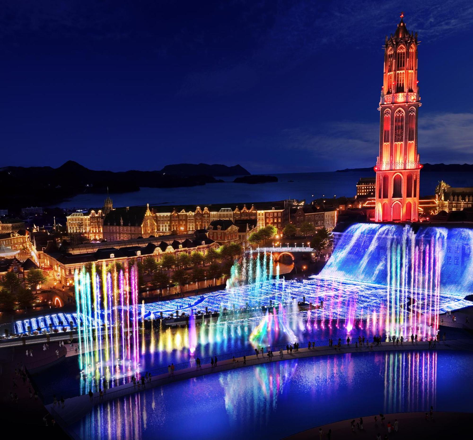 Hotel Den Haag Huis Ten Bosch Sasebo Eksteriør billede Fountain of the Three Sisters